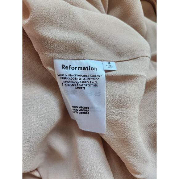 NWT Reformation Andee Halter Maxi Dress Size 4 CHAMPAGNE pink #2F502 - Picture 12 of 13